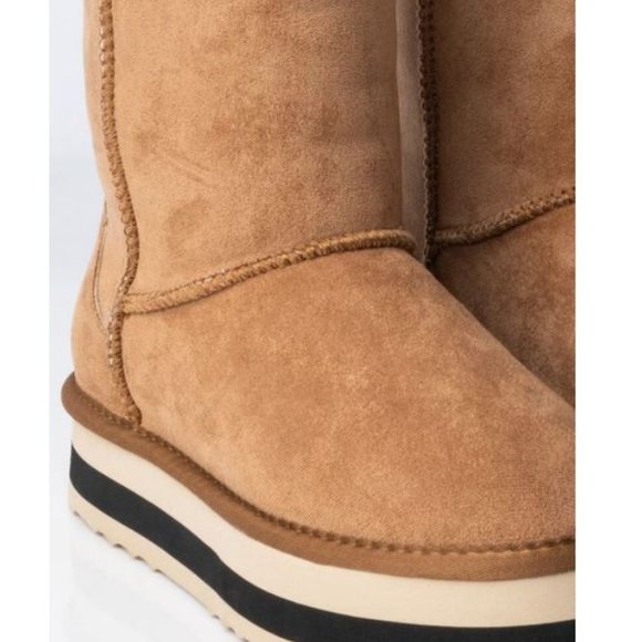 AZALEA WANG - Show Me It All Beige Boots - Size 7 - Picture 9 of 9